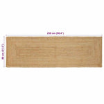 Tappeto Beige 80 x 250 cm Juta