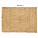 Tappeto Beige 120 x 170 cm Juta