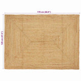 Tappeto Beige 120 x 170 cm Juta