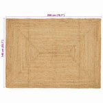 Tappeto Beige 140 x 200 cm Juta