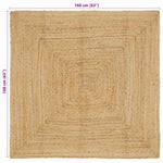 Tappeto Beige 160 x 160 cm Juta