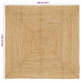 Tappeto Beige 160 x 160 cm Juta