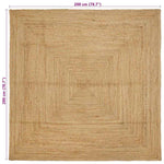 Tappeto Beige 200 x 200 cm Juta