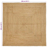 Tappeto Beige 200 x 200 cm Juta