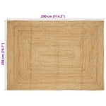 Tappeto Beige 200 x 290 cm Juta