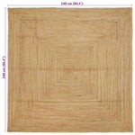 Tappeto Beige 240 x 240 cm Juta