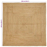 Tappeto Beige 240 x 240 cm Juta