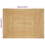Tappeto Beige 240 x 340 cm Juta