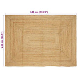 Tappeto Beige 240 x 340 cm Juta