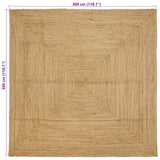 Tappeto Beige 300 x 300 cm Juta