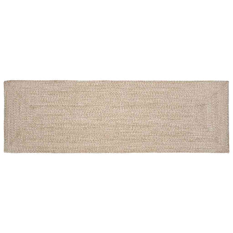 Tappeto Naturale e bianco 60 x 250 cm Juta