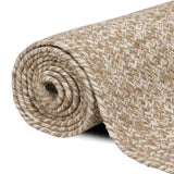 Tappeto Naturale e bianco 80 x 150 cm Juta