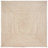 Tappeto Naturale e bianco 240 x 240 cm Juta