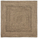 Tappeto Naturale e nero 120 x 120 cm Juta