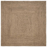 Tappeto Naturale e nero 200 x 200 cm Juta