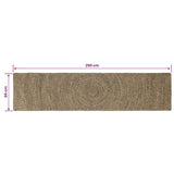 Tappeti per area Naturale e Nero 60 x 250 cm Juta