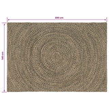 Tappeti per area Naturale e Nero 140 x 200 cm Juta