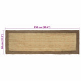 Tappeti per area Grigio 80 x 250 cm Juta