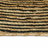 Tappeto Naturale e Nero 200 x 290 cm Juta