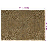 Tappeto Naturale e Nero 200 x 290 cm Juta