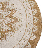 Tappeti per area Naturale con stampa bianca 122 x 183 cm Juta