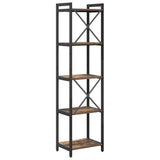 Libreria Rovere fumé 40 x 30 x 155 cm Legno truciolato