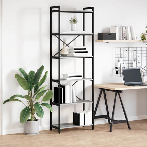 Libreria Grigio sonoma 60 x 30 x 188 cm Legno truciolato