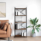 Libreria Rovere fumé 60 x 30 x 155 cm Legno truciolato