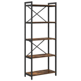 Libreria Rovere fumé 60 x 30 x 155 cm Legno truciolato