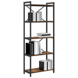 Libreria Rovere fumé 60 x 30 x 155 cm Legno truciolato