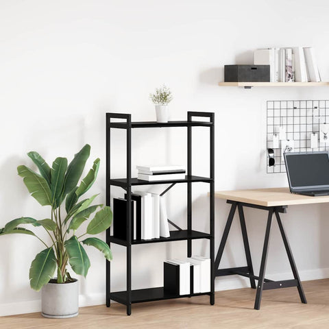 Libreria Rovere nero 60 x 30 x 118 cm Legno truciolato