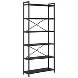 Libreria Rovere nero 80 x 30 x 188 cm Legno truciolato