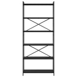 Libreria Rovere nero 80 x 30 x 188 cm Legno truciolato