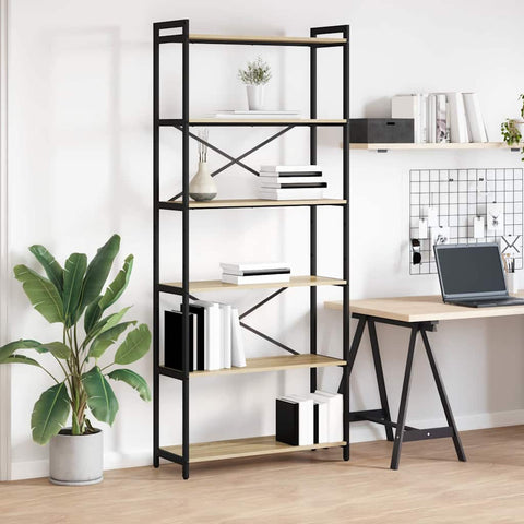 Libreria rovere sonoma 80 x 30 x 188 cm Legno truciolato