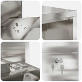 Cassetta per pacchi con archiviazione Argento 44 x 22 x 82 cm