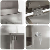 Cassetta per pacchi Nero 44 x 35 x 59 cm Acciaio inossidabile