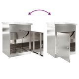 Cassetta per pacchi Nero 44 x 35 x 59 cm Acciaio inossidabile