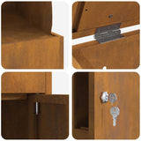 Cassetta per pacchi Ruggine 44 x 35 x 59 cm acciaio corten