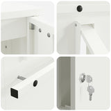 cassetta postalepastkastei Bianco 30 x 23 x 55 cm Acciaio