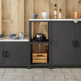 Stoccaggio in cucina Nero 40 x 50 x 92 cm Acciaio