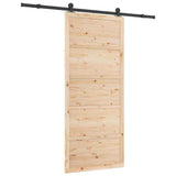 Porta scorrevole Marrone 90 x 208 cm Legno di pino massello