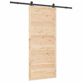 Porta scorrevole Marrone 80 x 208 cm Legno di pino massello