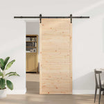Porta scorrevole Marrone 100 x 208 cm Legno di pino massello