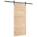 Porta scorrevole Marrone 100 x 208 cm Legno di pino massello
