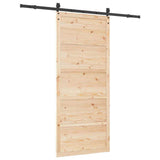 Porta scorrevole Marrone 100 x 208 cm Legno di pino massello