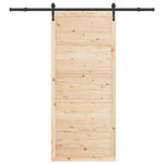 Porta scorrevole Marrone 100 x 208 cm Legno di pino massello