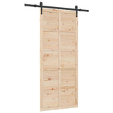 Porta scorrevole Marrone 80 x 208 cm Legno di pino massello
