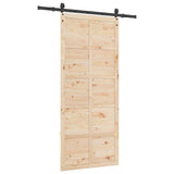 Porta scorrevole Marrone 80 x 208 cm Legno di pino massello