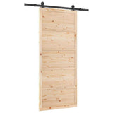 Porta scorrevole Marrone 80 x 208 cm Legno di pino massello