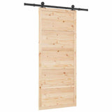 Porta scorrevole Marrone 80 x 208 cm Legno di pino massello
